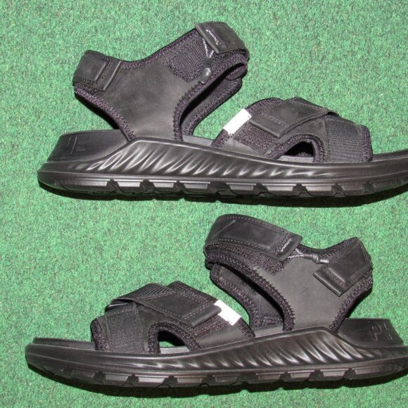 New ECCO Men\'s Exowrap 3-Strap Sport Sandal - Black main image 8